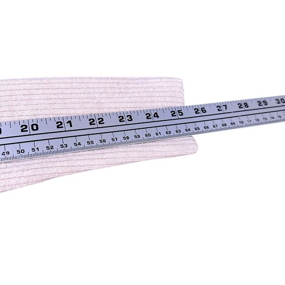 Reformation Cutout Shoulder Sweater Womens Large Cream 100% Cashmere Ribbed Knit - Picture 9 of 10